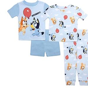 Toddler Boys Bluey Crew Neck Short Sleeve 4-pc. Pajama Sets